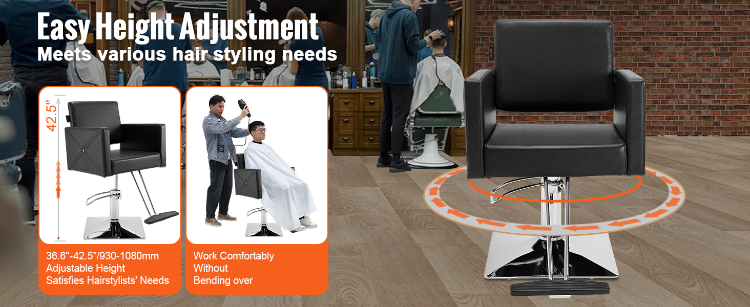 Takira Barber Stylist, Styling Heavy Duty Hydraulic Pump, 360° Swivel Hair Salon Chair with Footrest for Beauty Spa Shampoo, Max Load Weight 330 lbs Products 第1张